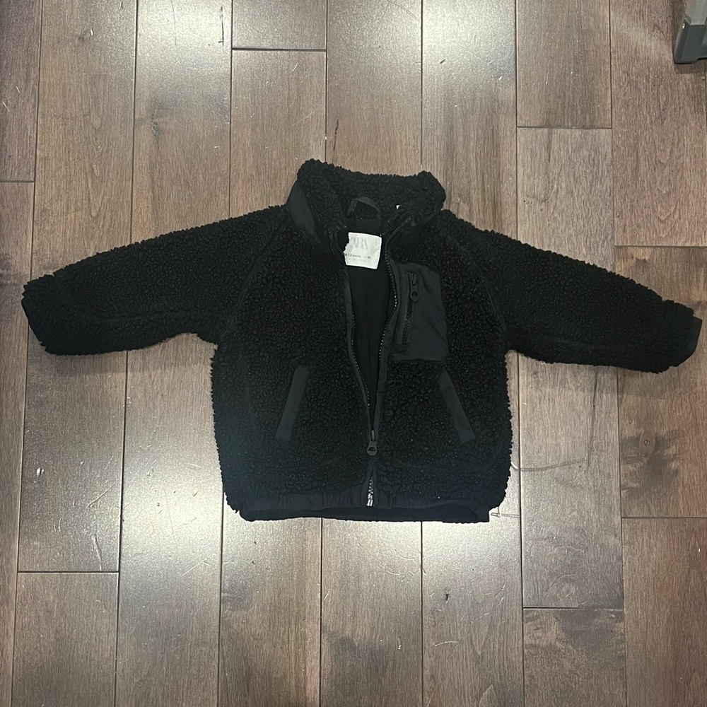 Zara Black Fleece Jacket